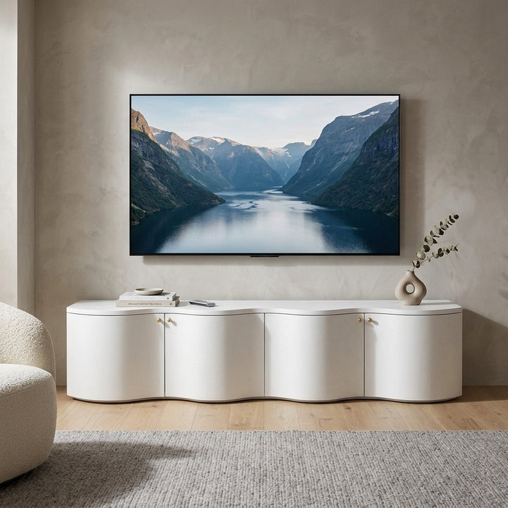 Jaya 2.15m TV Entertainment Unit - White