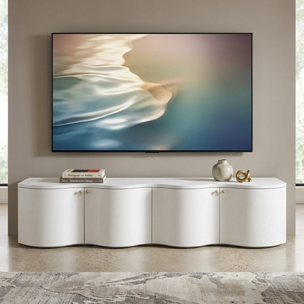 Jaya 2.15m TV Entertainment Unit - White