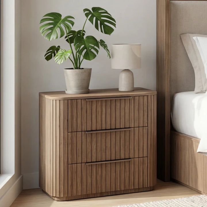 Jazir Designer Oak Bedside Table