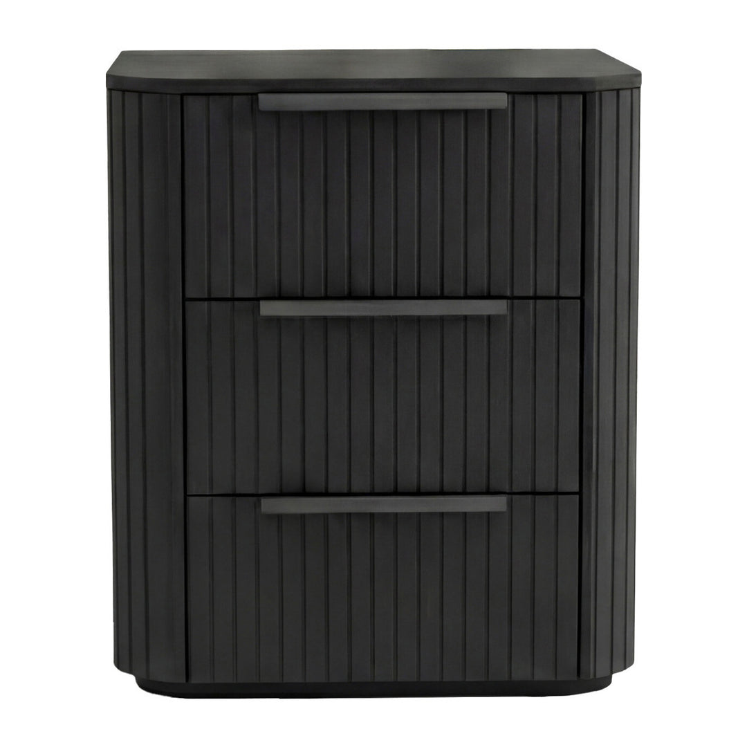 Jazir Designer Black Bedside Table