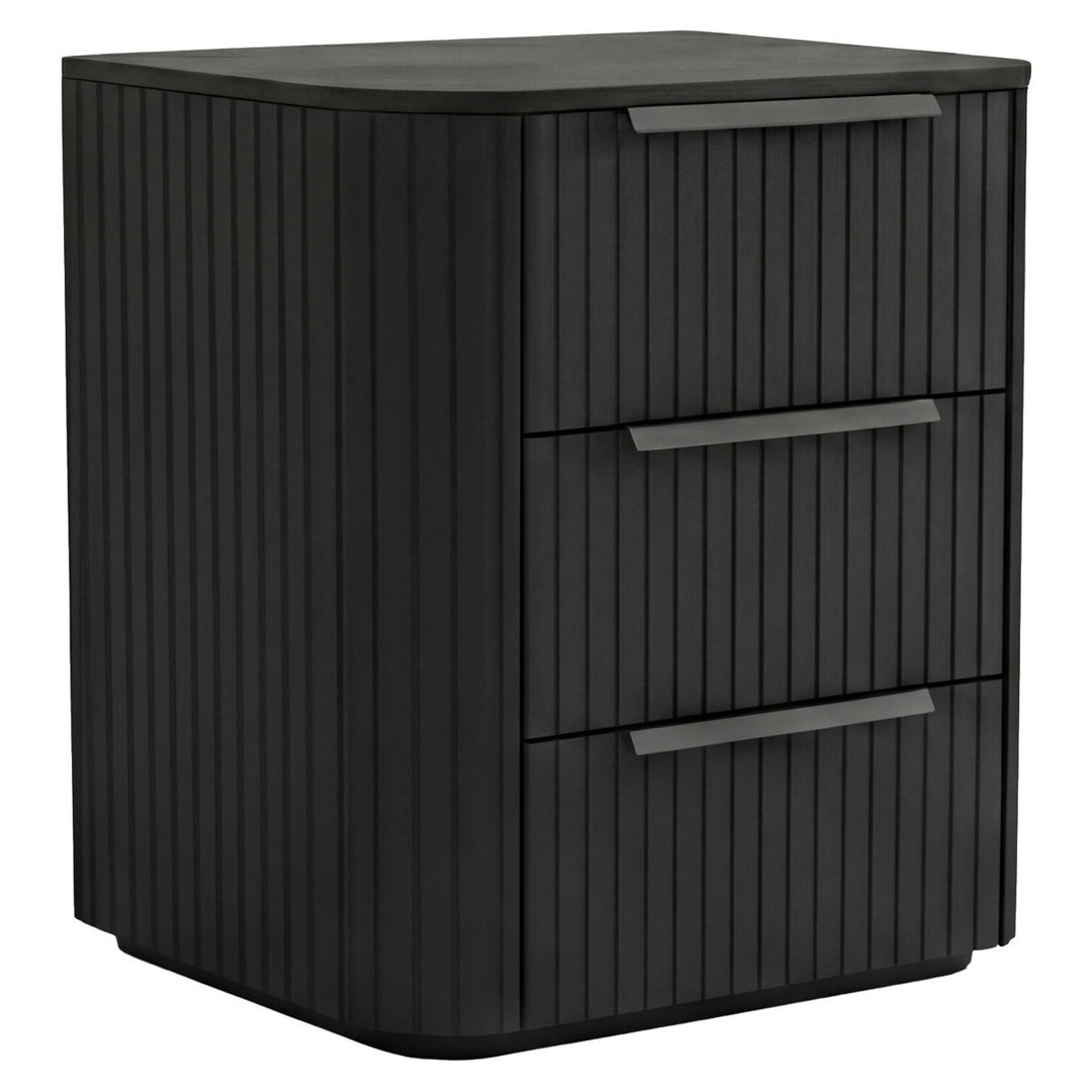 Jazir Designer Black Bedside Table