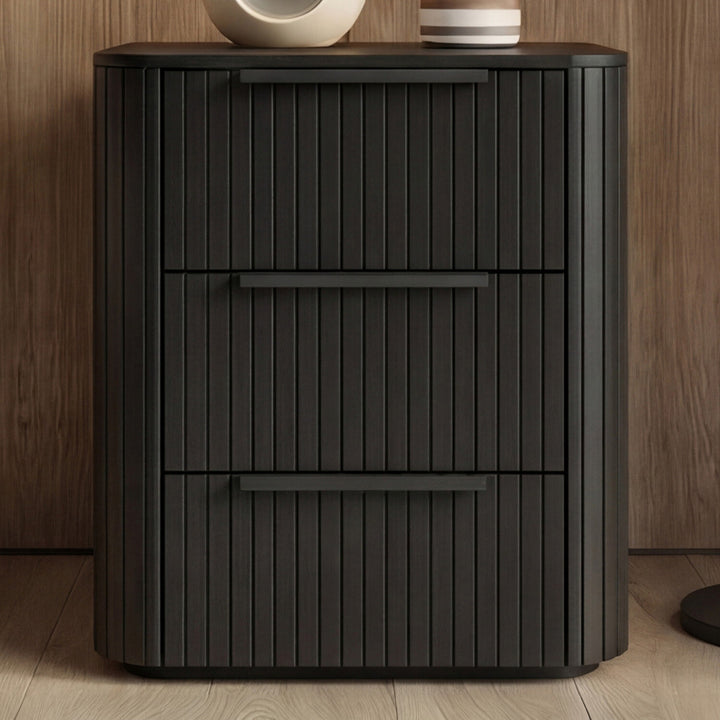 Jazir Designer Black Bedside Table