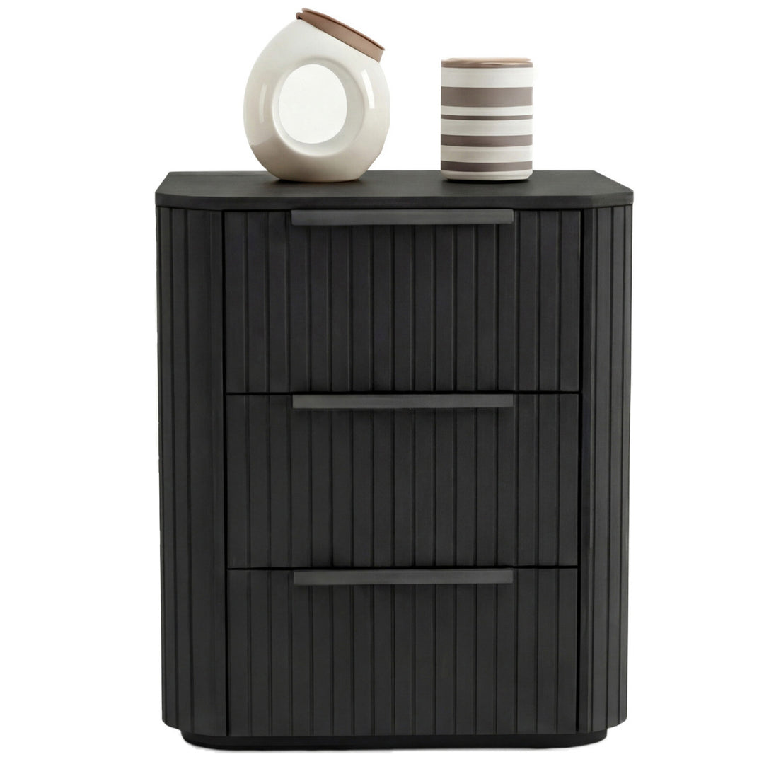 Jazir Designer Black Bedside Table