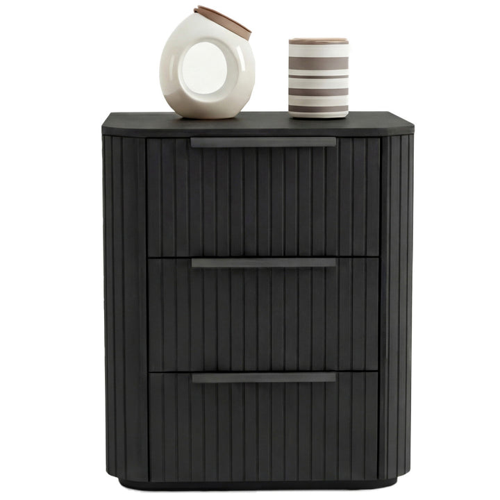 Jazir Designer Black Bedside Table