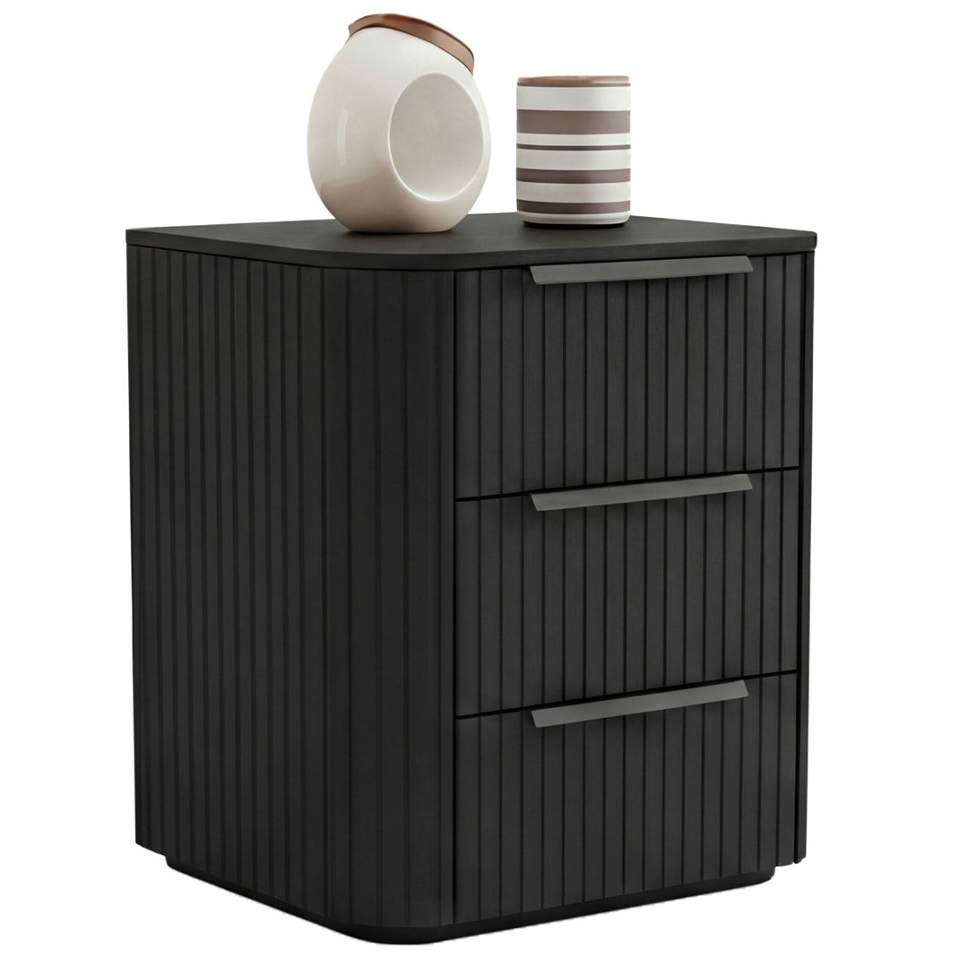 Jazir Designer Black Bedside Table