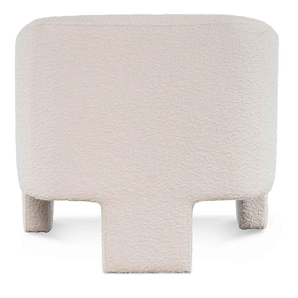 Jerrod Fabric Armchair - Ivory White Boucle