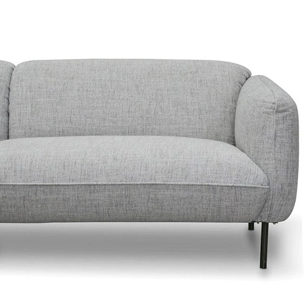 Joanna 3 Seater Fabric Sofa - Light Spec Grey