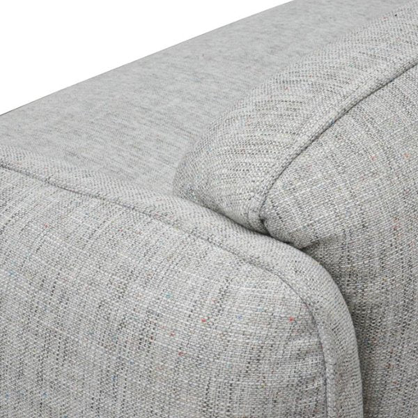 Joanna 3 Seater Fabric Sofa - Light Spec Grey