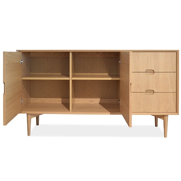 Johansen Scandinavian Wooden Buffet Cabinet - Natural