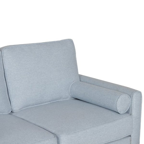 Johnstone 2 Seater Fabric Sofa - Light Blue