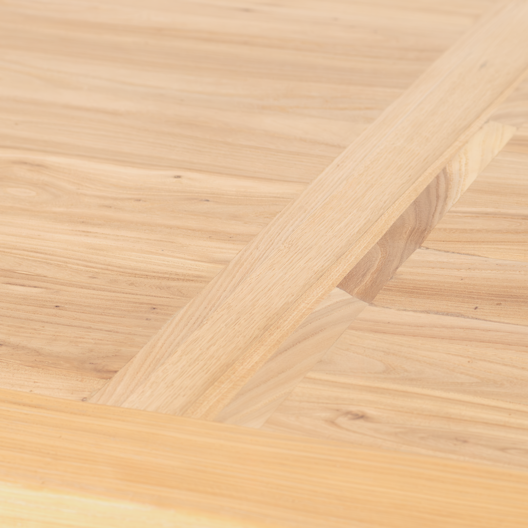 Natural finish dining table