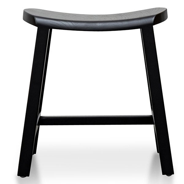 Judy 45cm Ash Wood Low Stool – Black