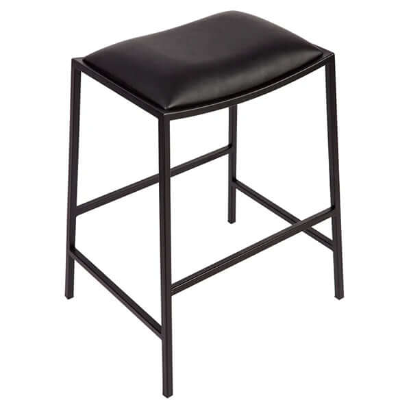 Kai Black Kitchen Stool - Black Vegan Leather