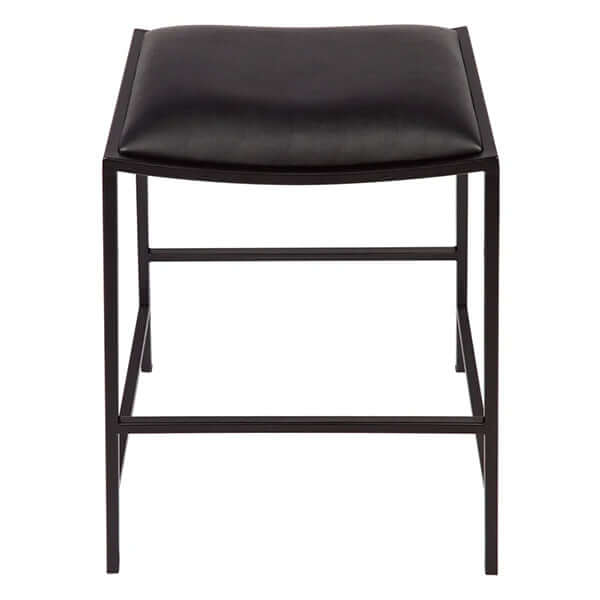 Kai Black Kitchen Stool - Black Vegan Leather