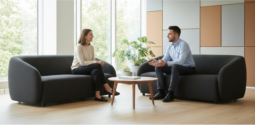 Kaja Boucle 3 Seater Sofa - Anthracite