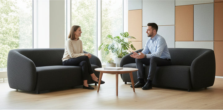 Kaja Boucle 3 Seater Sofa - Anthracite