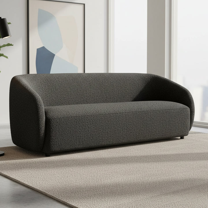 Kaja Boucle 3 Seater Sofa - Anthracite
