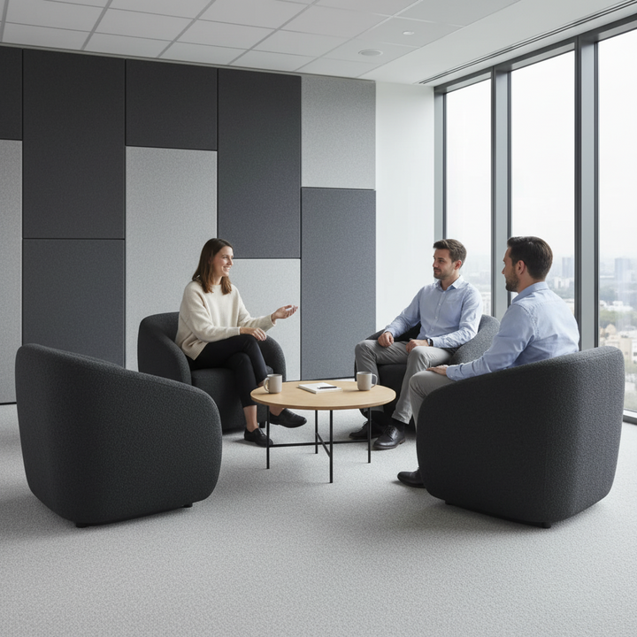 Kaja Boucle Armchair  - Anthracite