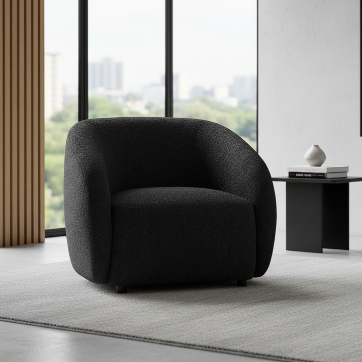 Kaja Boucle Armchair  - Anthracite