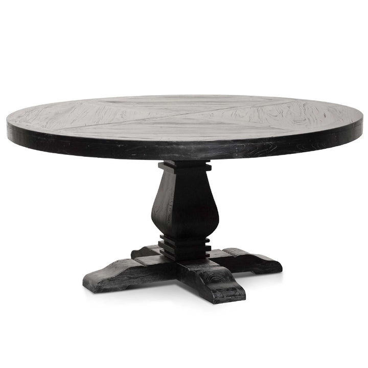 Kara 1.6m Round Dining Table - Full Black