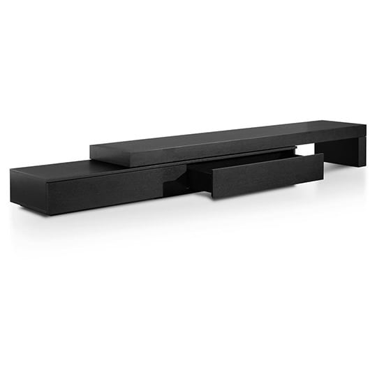 Katherine Extendable TV Entertainment Unit - Black Oak