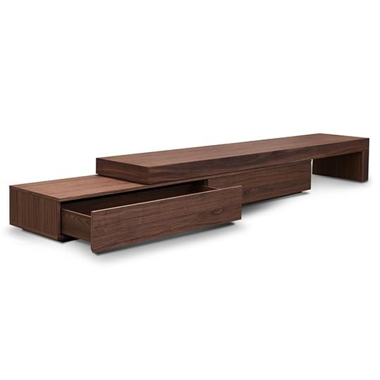 Katherine Extendable TV Entertainment Unit - Walnut Oak