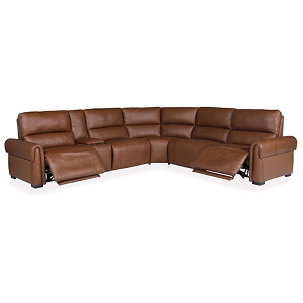 Krishna 5 Seater Cowhide Leather Recliner Sofa