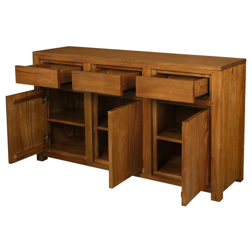 Katoomba Solid Mahogany Timber 3 x 3  Buffet - Caramel