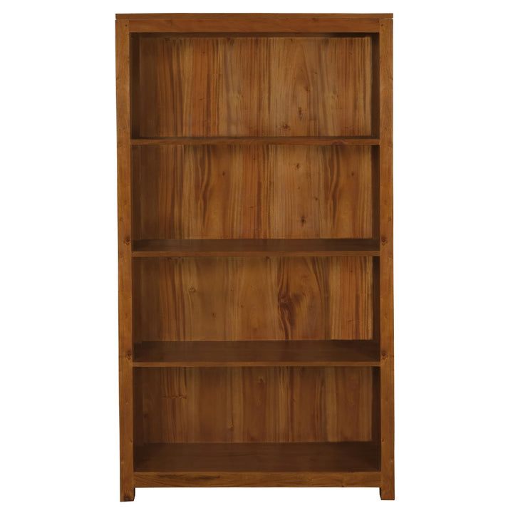 Katoomba Solid Mahogany Timber Open Bookcase - Caramel