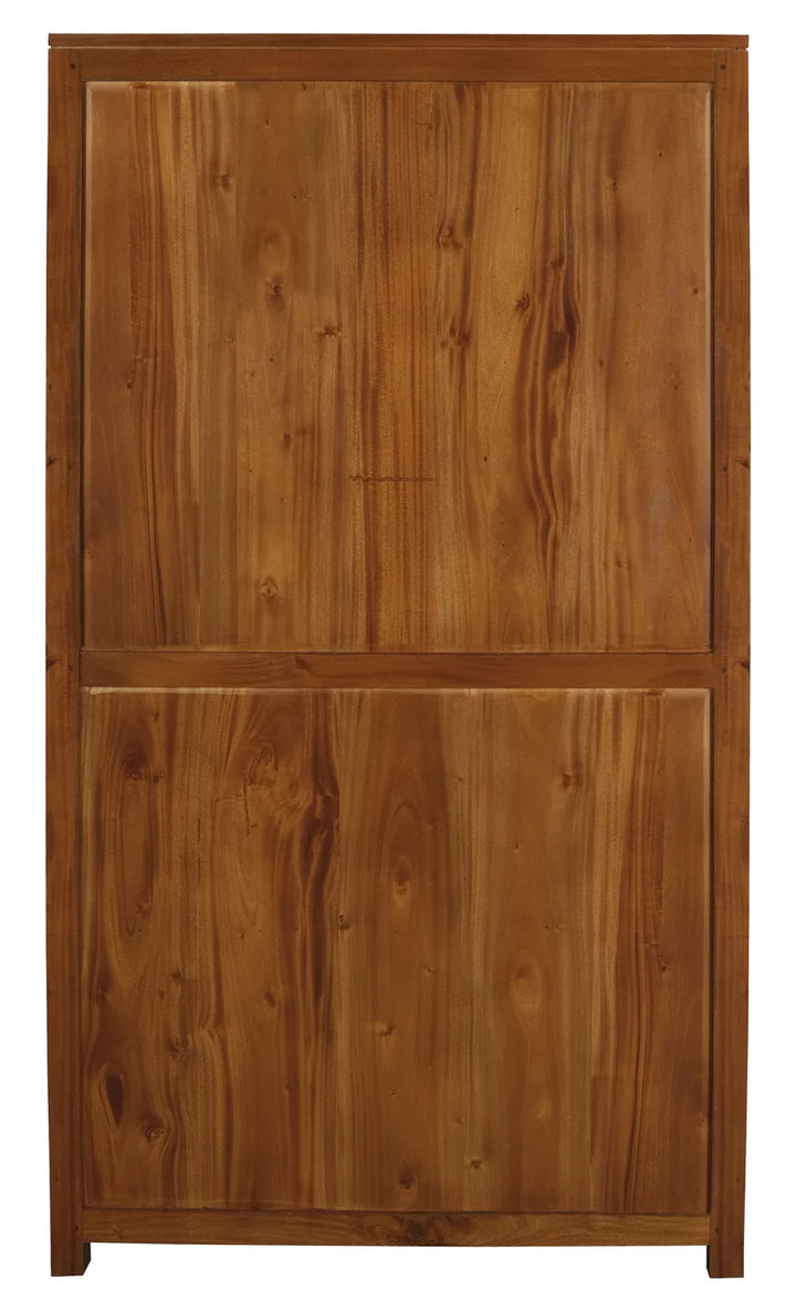 Katoomba Solid Mahogany Timber Open Bookcase - Caramel