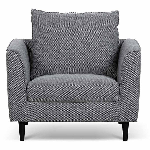 Kavan Fabric Armchair - Graphite Grey with Black Leg