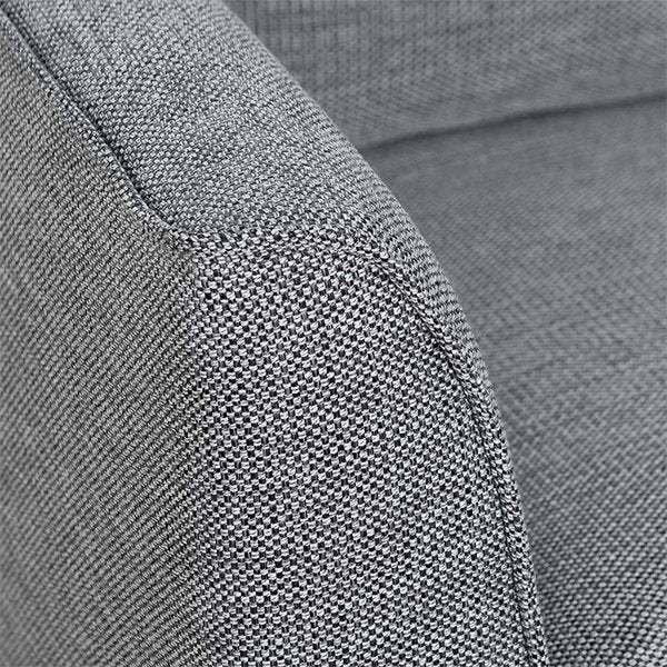 Kavan Fabric Armchair - Graphite Grey with Black Leg