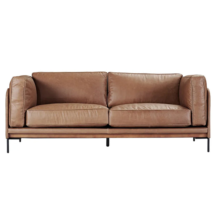 Keansburg Leather Sofa - Light Brown
