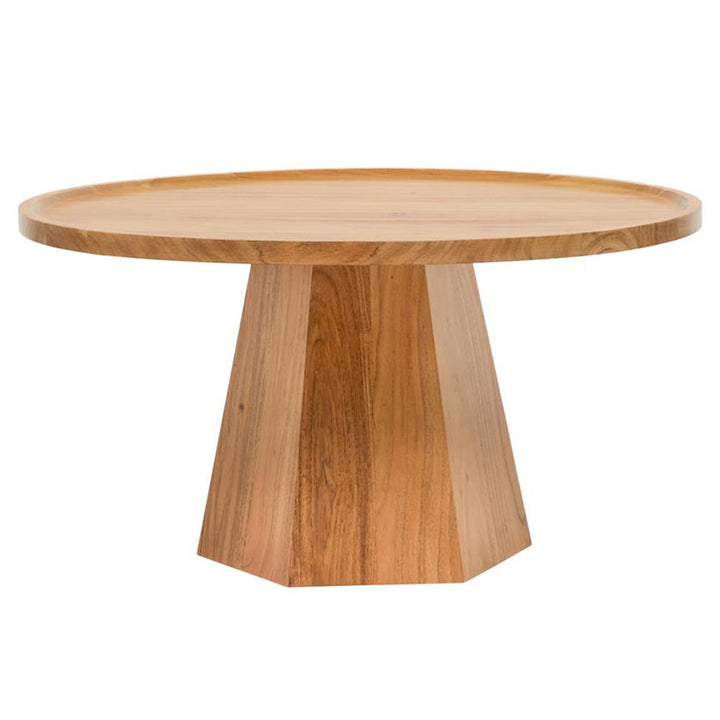 Kempsey Acacia Timber Round Coffee Table 2 Piece Set