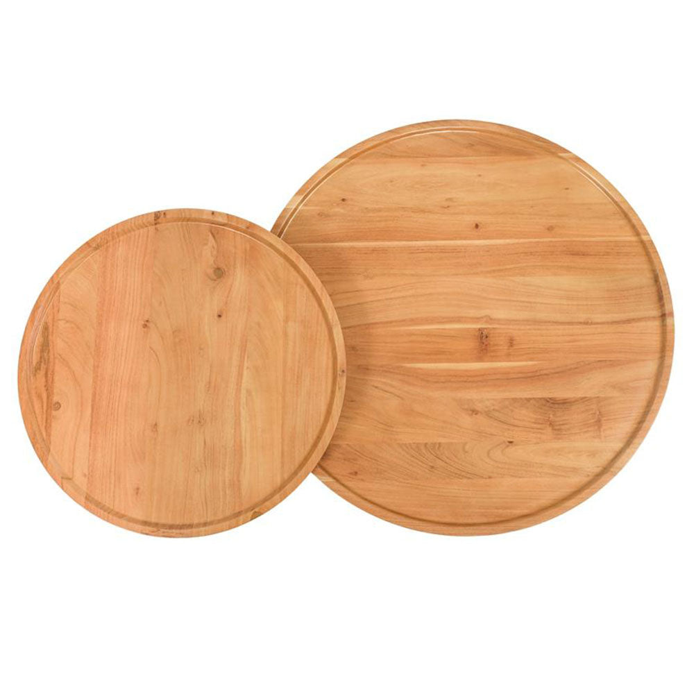 Kempsey Acacia Timber Round Coffee Table 2 Piece Set
