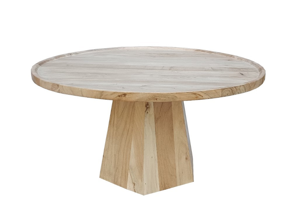 Kempsey Acacia Timber Round Coffee Table 2 Piece Set