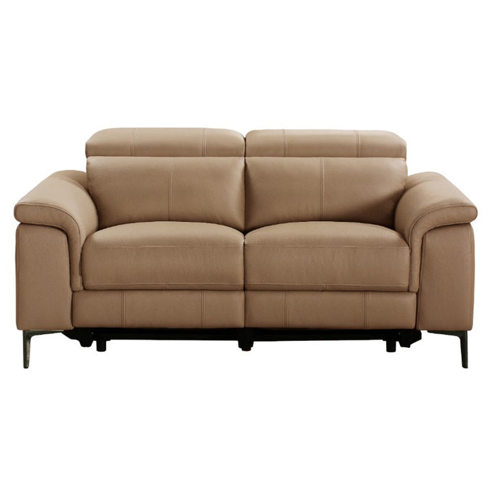 Kempsey Leather Powered 2 Seater Sofa - Coffee