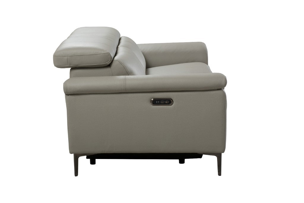Kempsey Leather Powered 2 Seater Sofa - Fawn