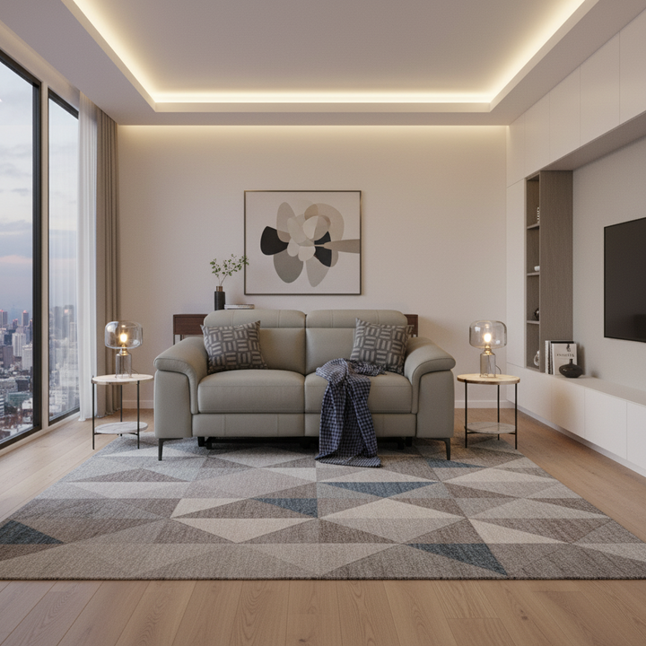 Kempsey Leather Powered 2 Seater Sofa - Fawn