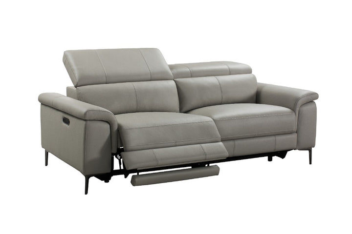 Kempsey Leather Powered 3 Seater Sofa - Fawn