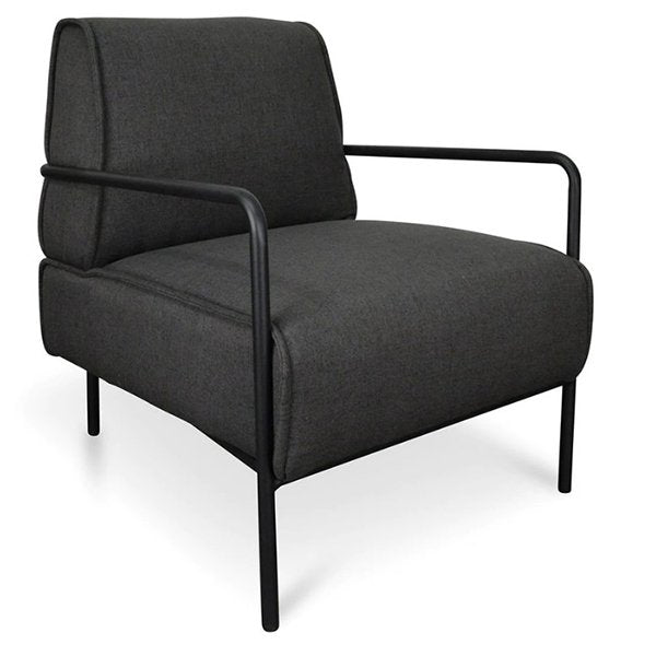 Ken Fabric Lounge Chair - Dark Grey