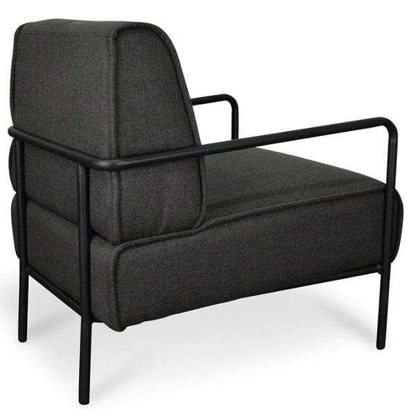 Ken Fabric Lounge Chair - Dark Grey