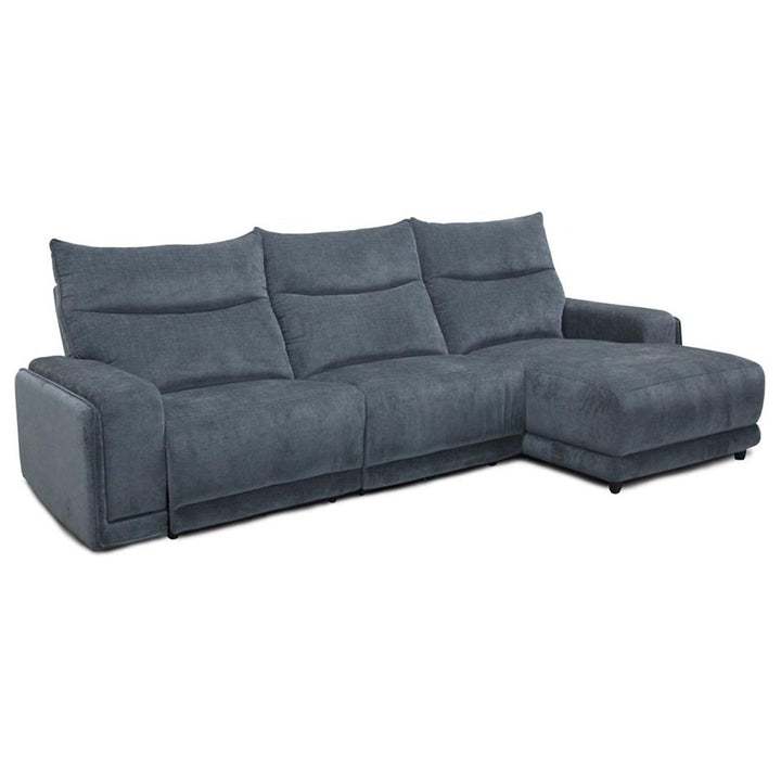Kenny Fabric Recliner Sofa with Chaise - Carbon
