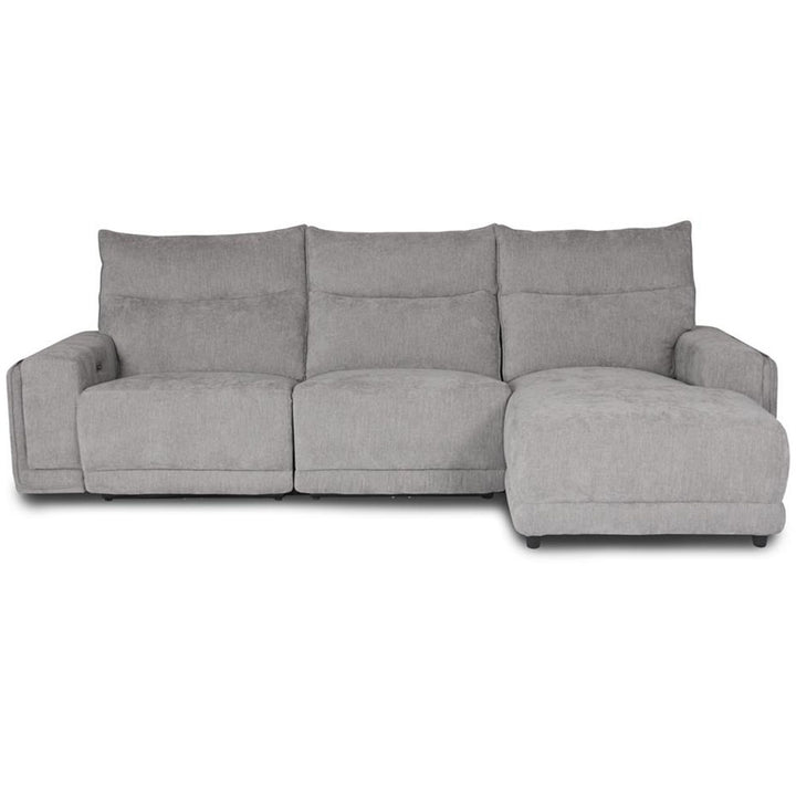 Kenny Fabric Recliner Sofa with Chaise - Romance