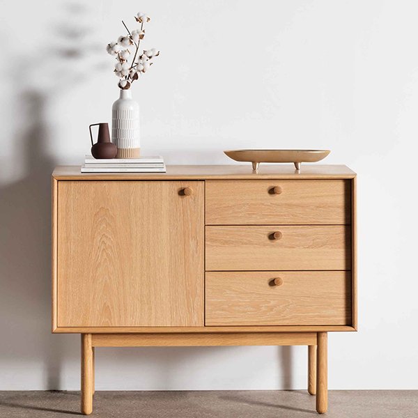 Kenston Narrow Wooden Sideboard - Natural