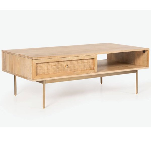 Kentia Rattan & Timber Coffee Table