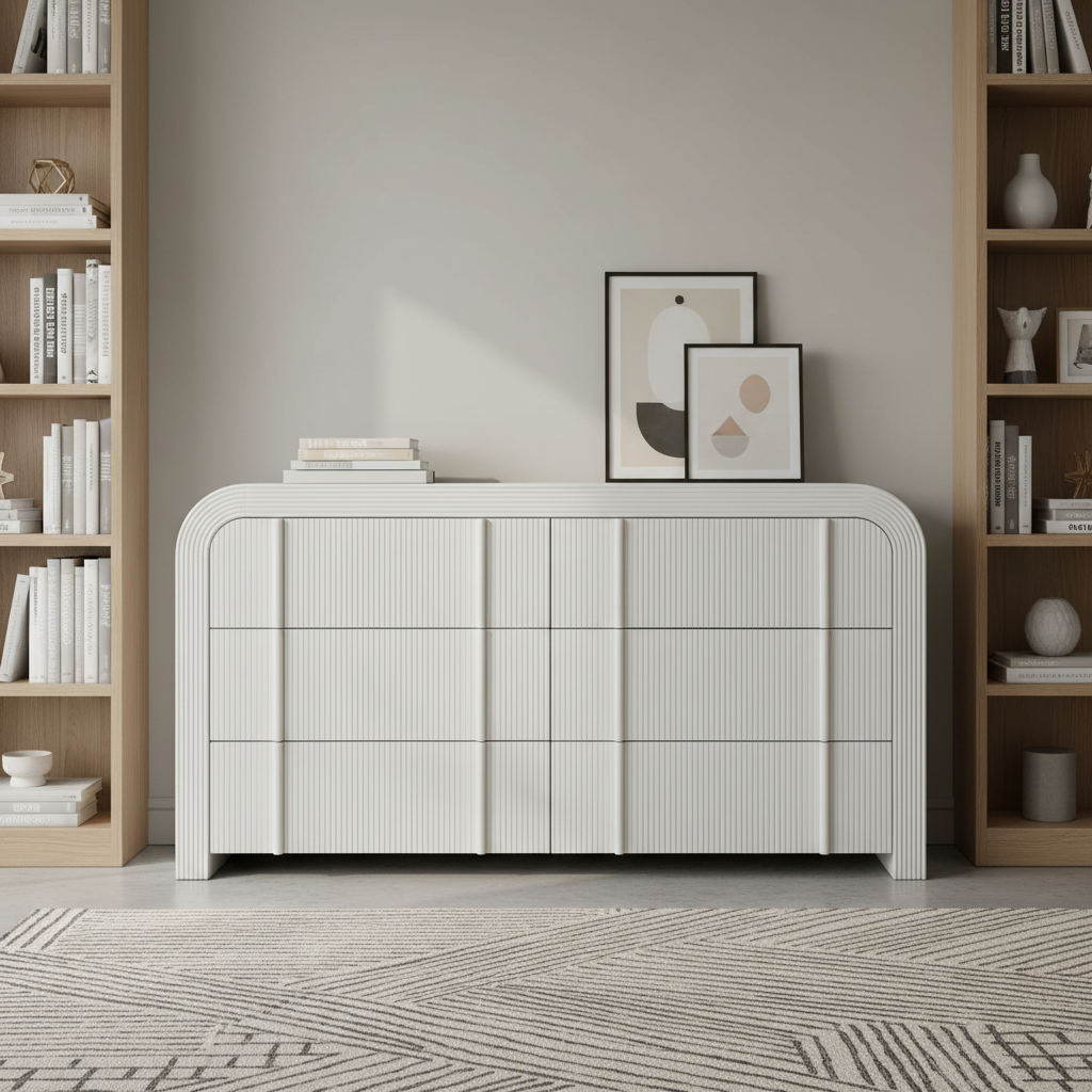 Kevin 6 Drawer Chest - White