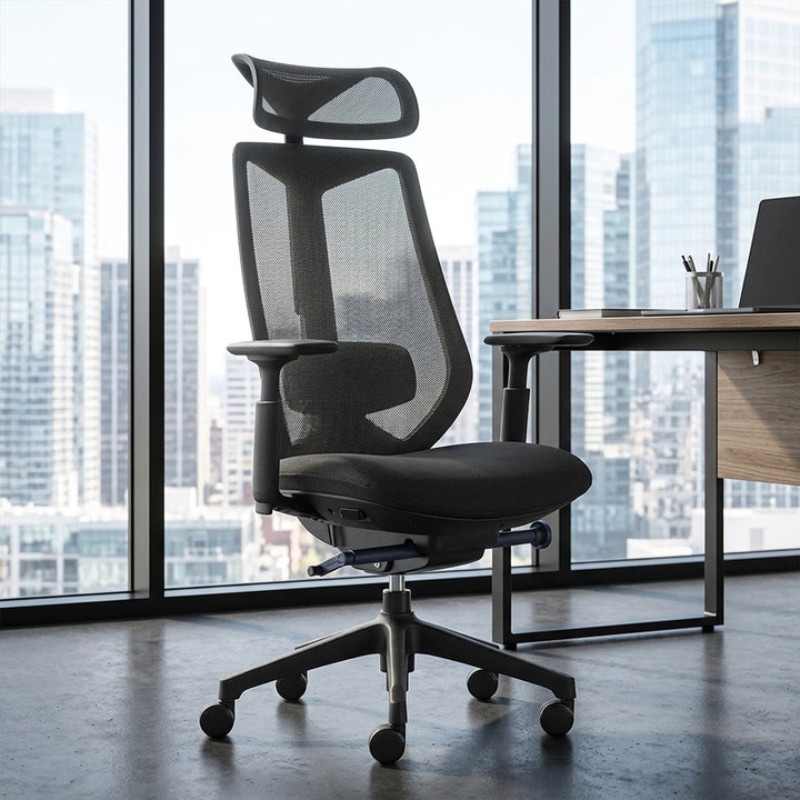 Kevin Heavy Duty High Back Mesh Ergonomic Office Chair - Black