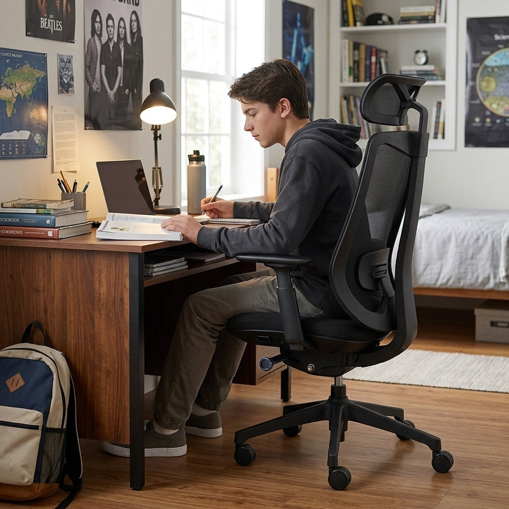 Kevin Heavy Duty High Back Mesh Ergonomic Office Chair - Black