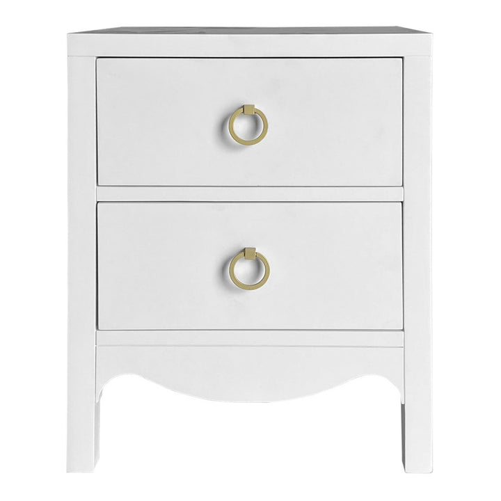 Kilkenny 2-Drawer White Bedside Table